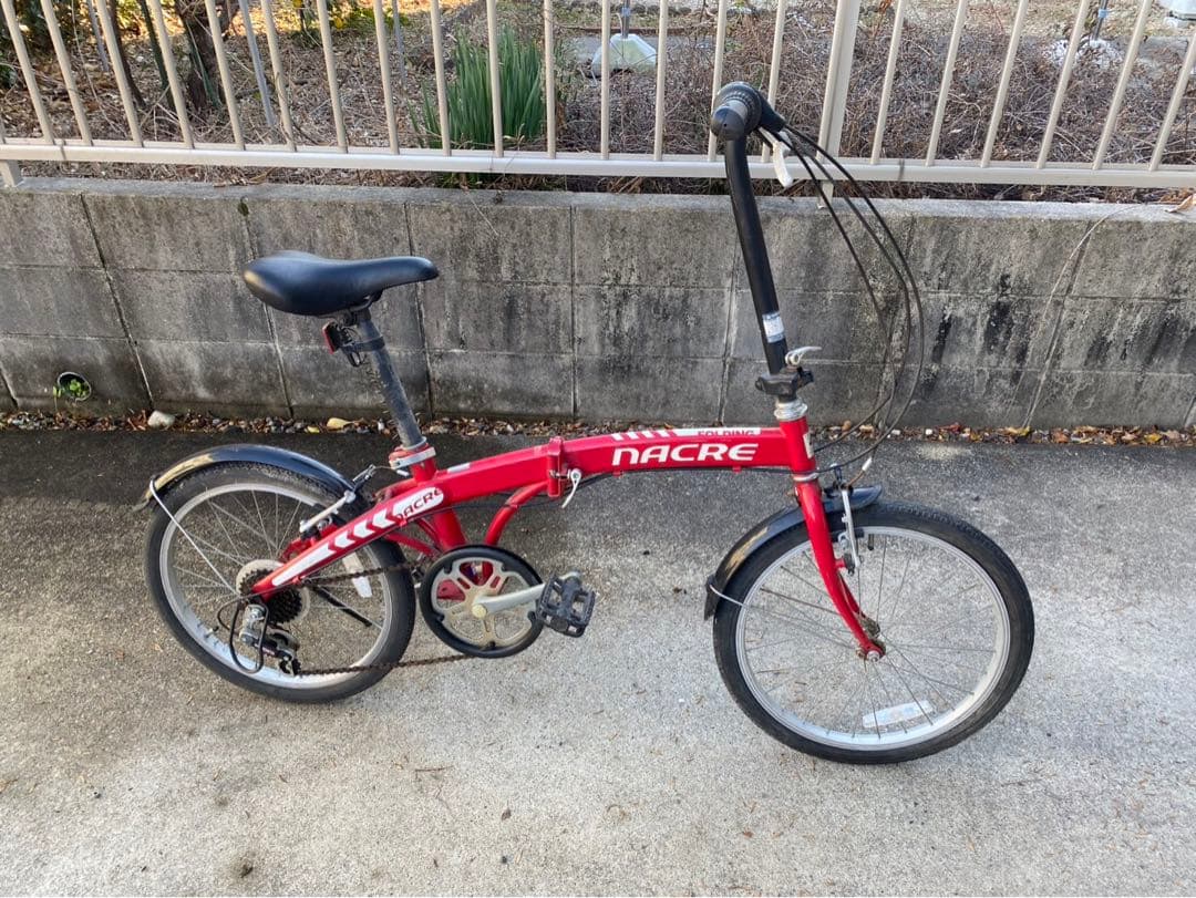 NACRE 折りたたみ自転車 レッド　20インチ　送料込みです！