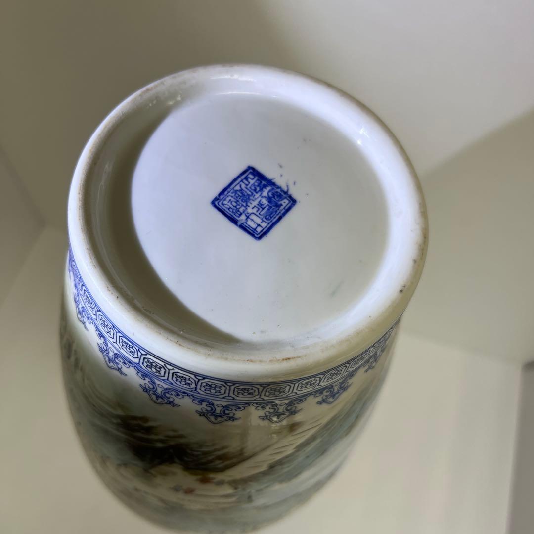 中国景徳鎮　薄胎　大花瓶　箱付　高さ約65㎝　東Y8-0128☆2Fタサオ