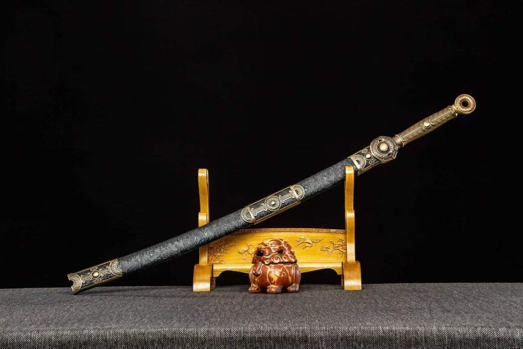 サンゴールド刺繍春刀-高性能マンガン鋼 古兵器 武具　刀装具　日本刀　模造刀