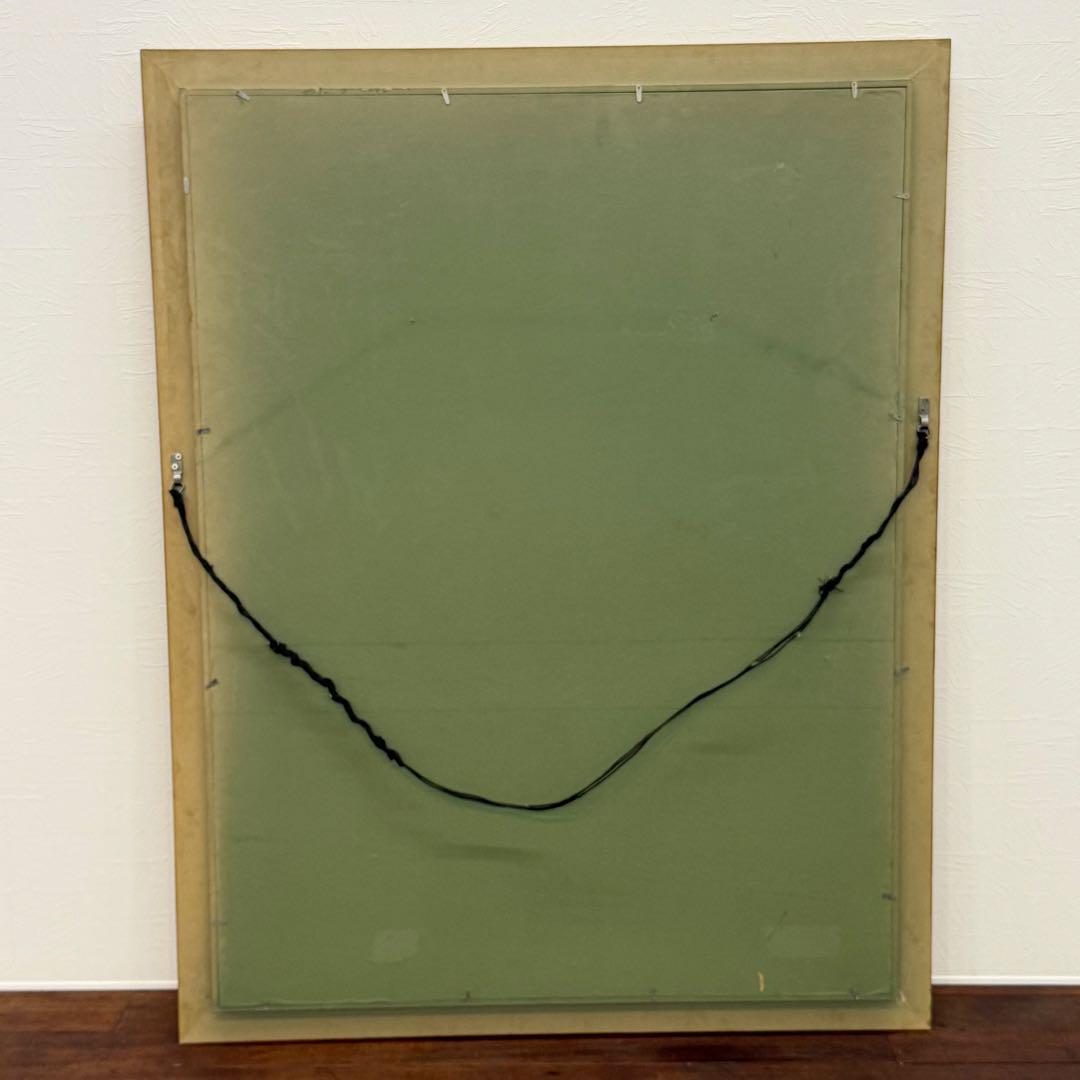 H15K62 サイン有り 藤岡隆子 ブリッジ 大作油彩画 60号