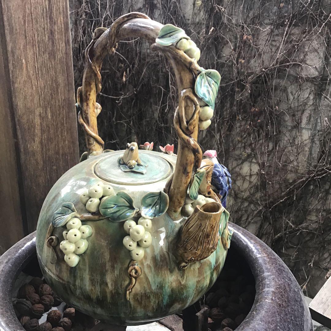 古民具　茶釜　置物　オブジェ　急須　茶器