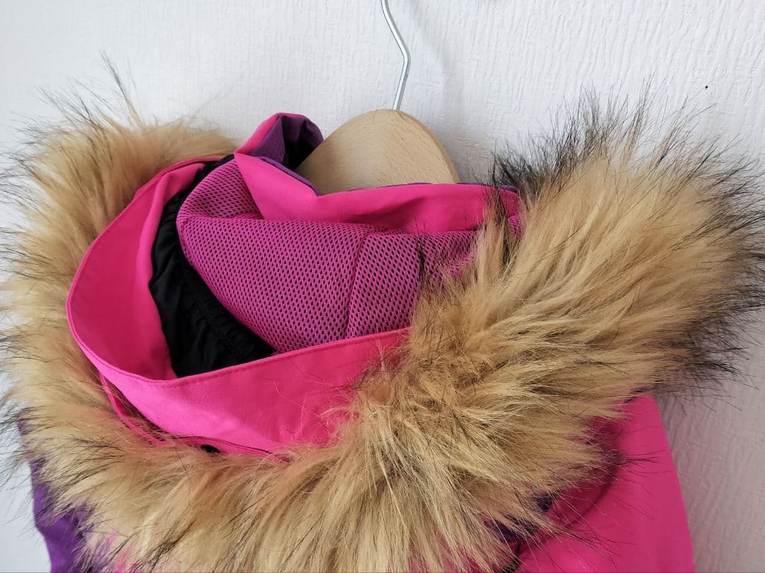 【美品】Phenix スキーウェア 女の子140 130上下 ファー ピンク紺