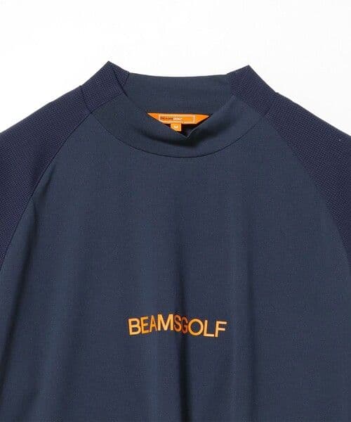 ビームスゴルフ ラグラン切り替え モックネック シャツ サイズ：XL