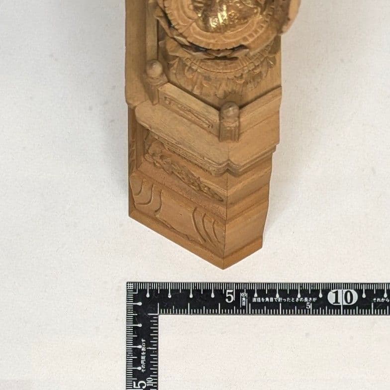 【ゲリラセール・新品】 三宝尊　金泥　紅檀　上彫り　総高さ約26cm　日蓮宗