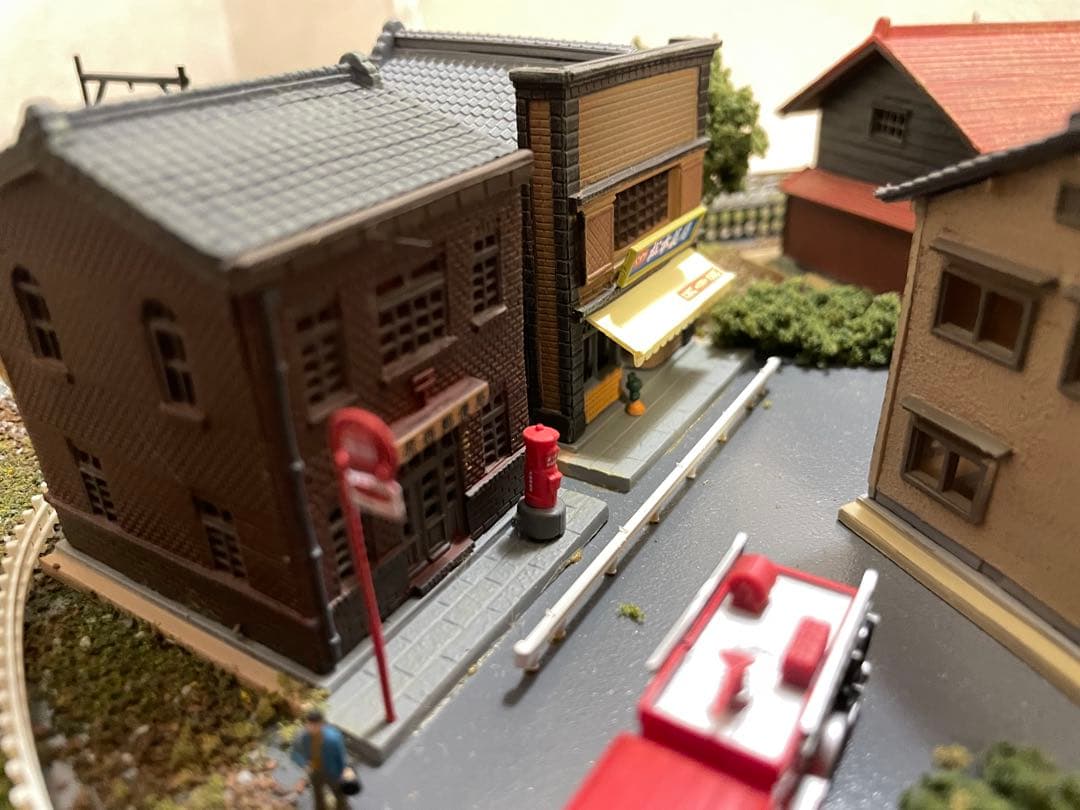 昭和の温泉街　田舎の地方都市　Nゲージ　レイアウト　小径　鉄コレ