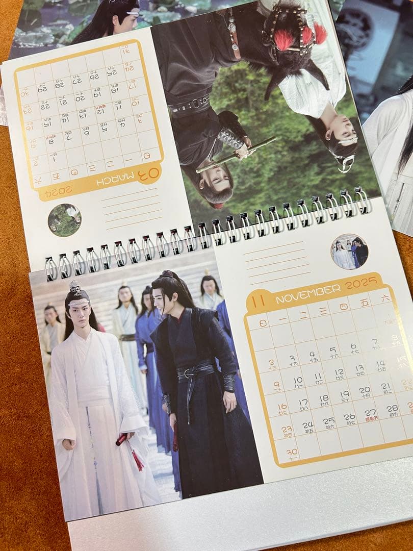 陳情令　博君一肖2024年+25年　王一博 肖戦　カレンダー横