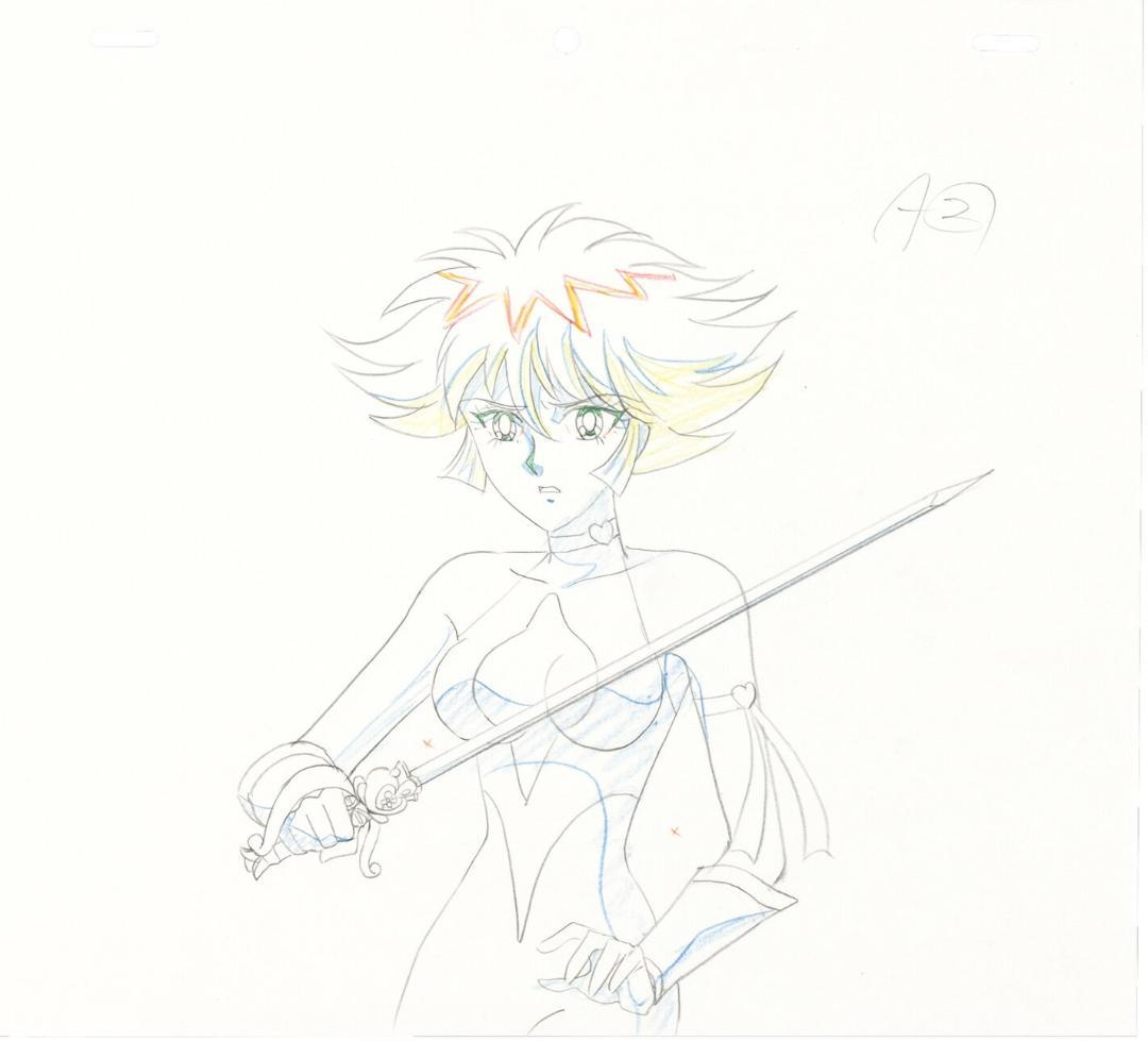 キューティーハニーF第29話キューティハニー レイアウト（直筆）と原画の 8枚