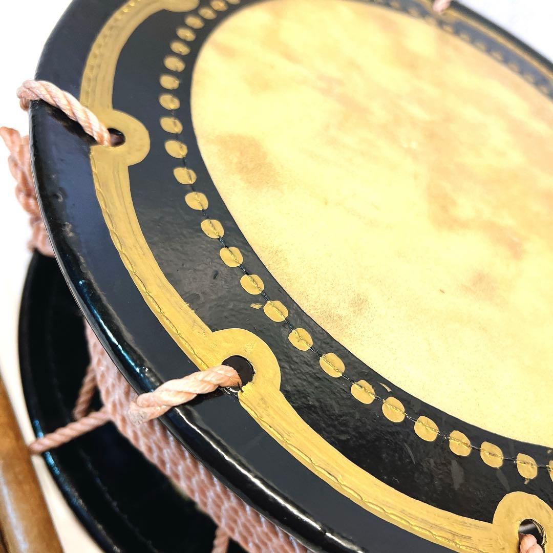 【良品】締め太鼓　30cm×15cm 打楽器　和太鼓