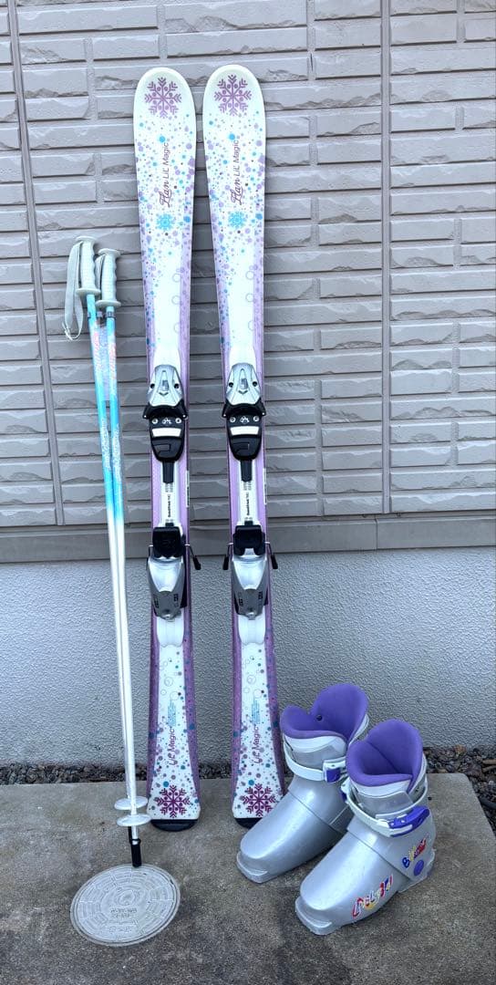 女の子用スキー フルセット 130cm 低〜中学年　エラン　美品です