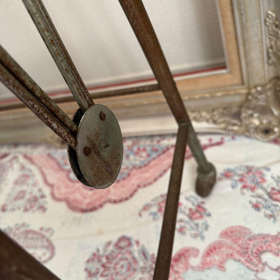 ビンテージ　昭和レトロ　鉄製　物干し　インダストリアル　工業系　シャビー　什器