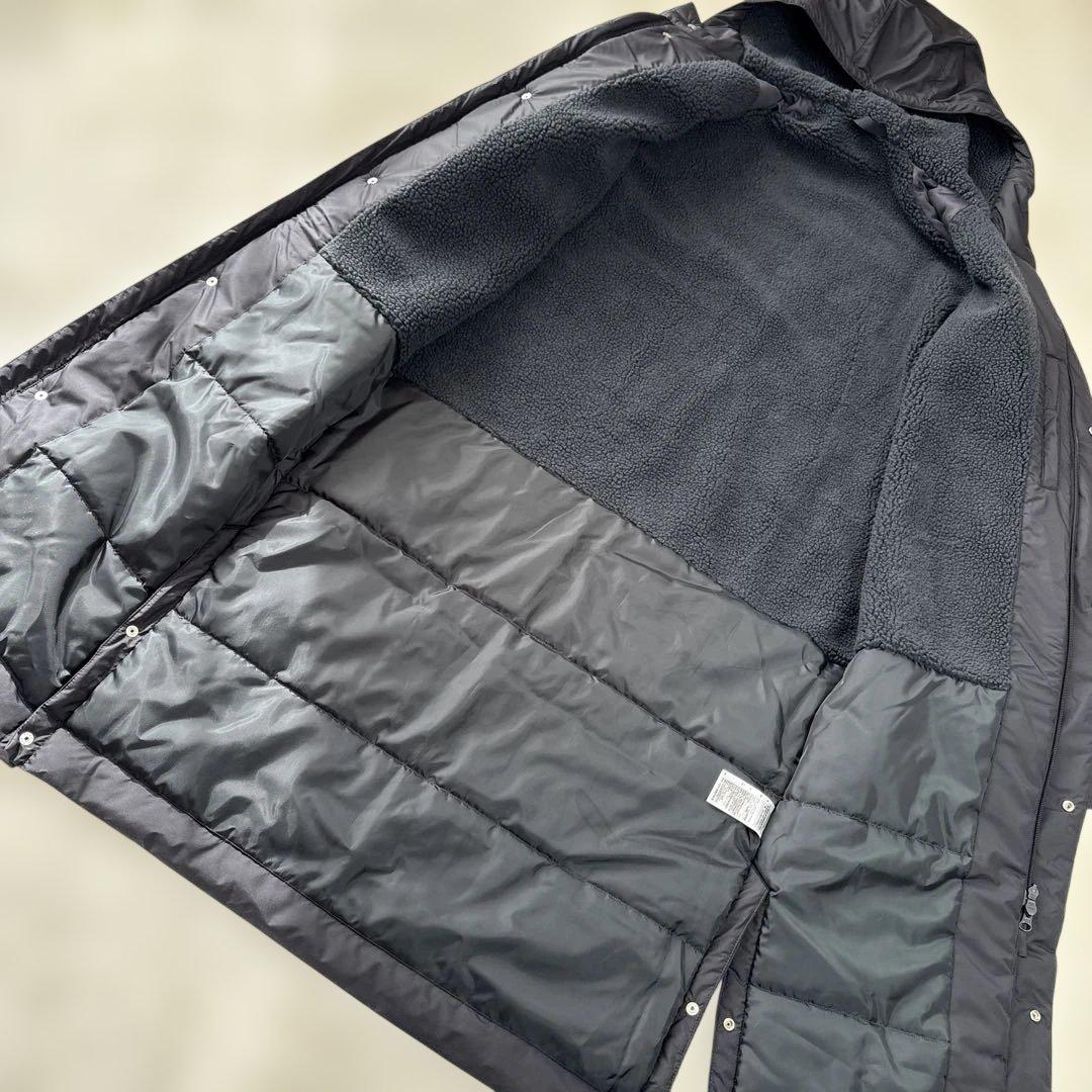 adidas ブラック ベンチコート フリース裏地 ボア M 【極美品】