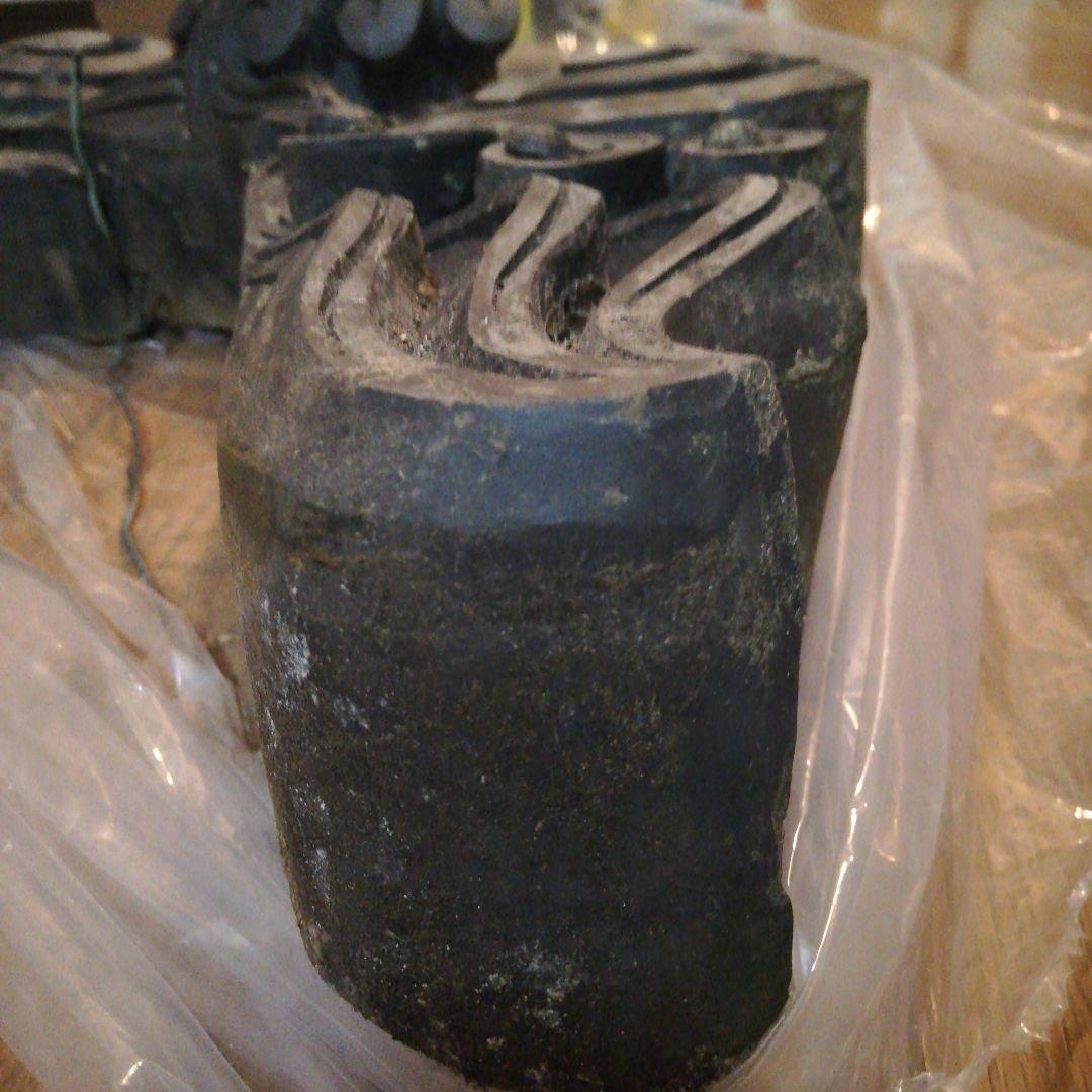 江戸時代大棟用大旧家時代宝珠大型サイズ横幅８０センチ高さ４５センチ古瓦当時物