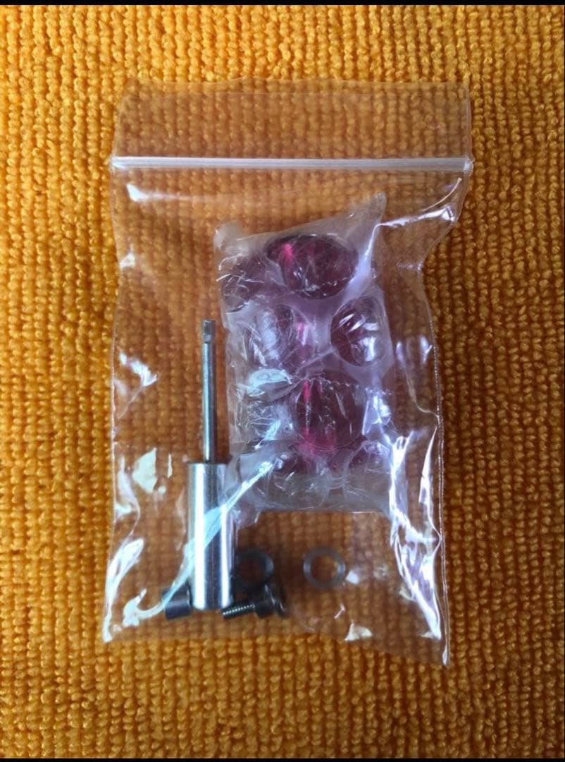 IOS アクリスタ　スリム　ハンドルノブ　ルビーレッド