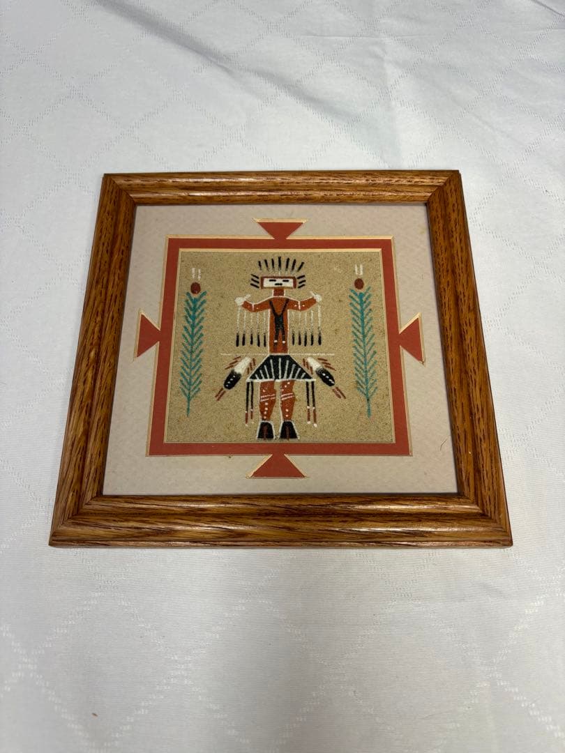 ナバホサンドペインティング 木製フレーム