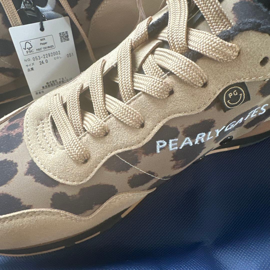 PEARLY GATES ヒョウ柄 スポーツシューズ