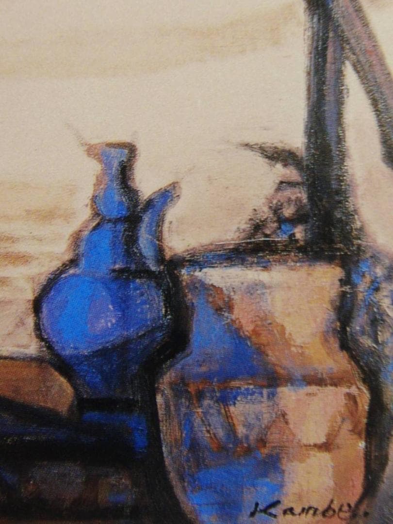 神戸文子、砂漠の女達、希少な額装用画集より、新品高級額装付、状態良好