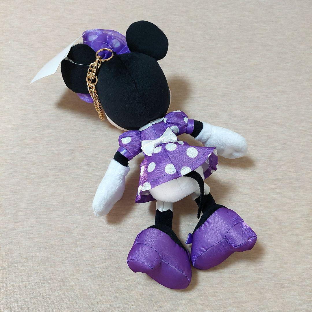 ディズニー★ミニーの日 ぬいぐるみチャーム 水玉 紫