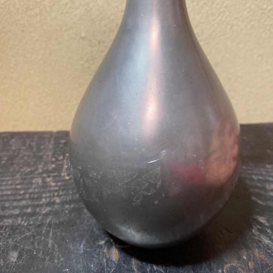 錫徳利B京錫源製　8cm18cm 461g