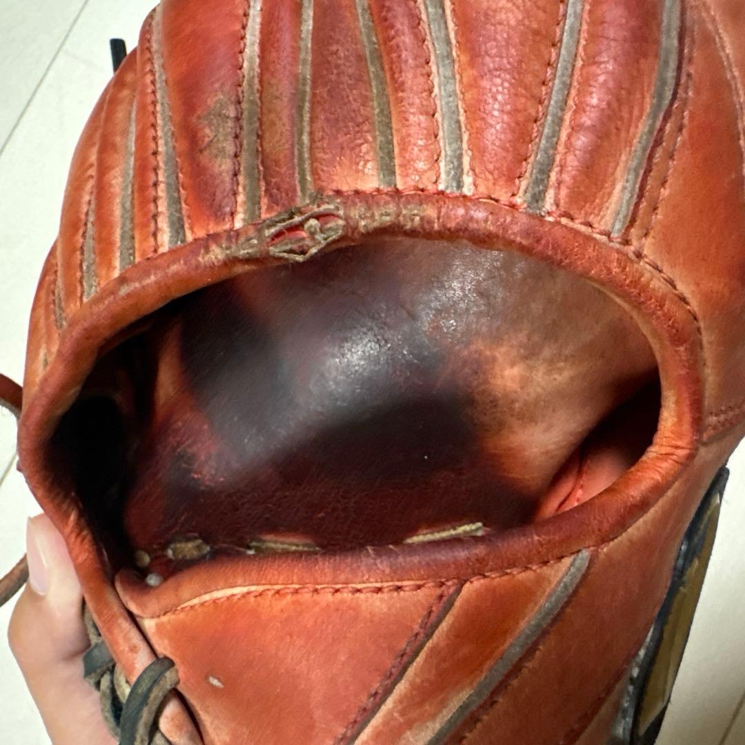 2日間限定値下げ！Asics ゴールドステージオレンジ 硬式右投げ用 グローブ