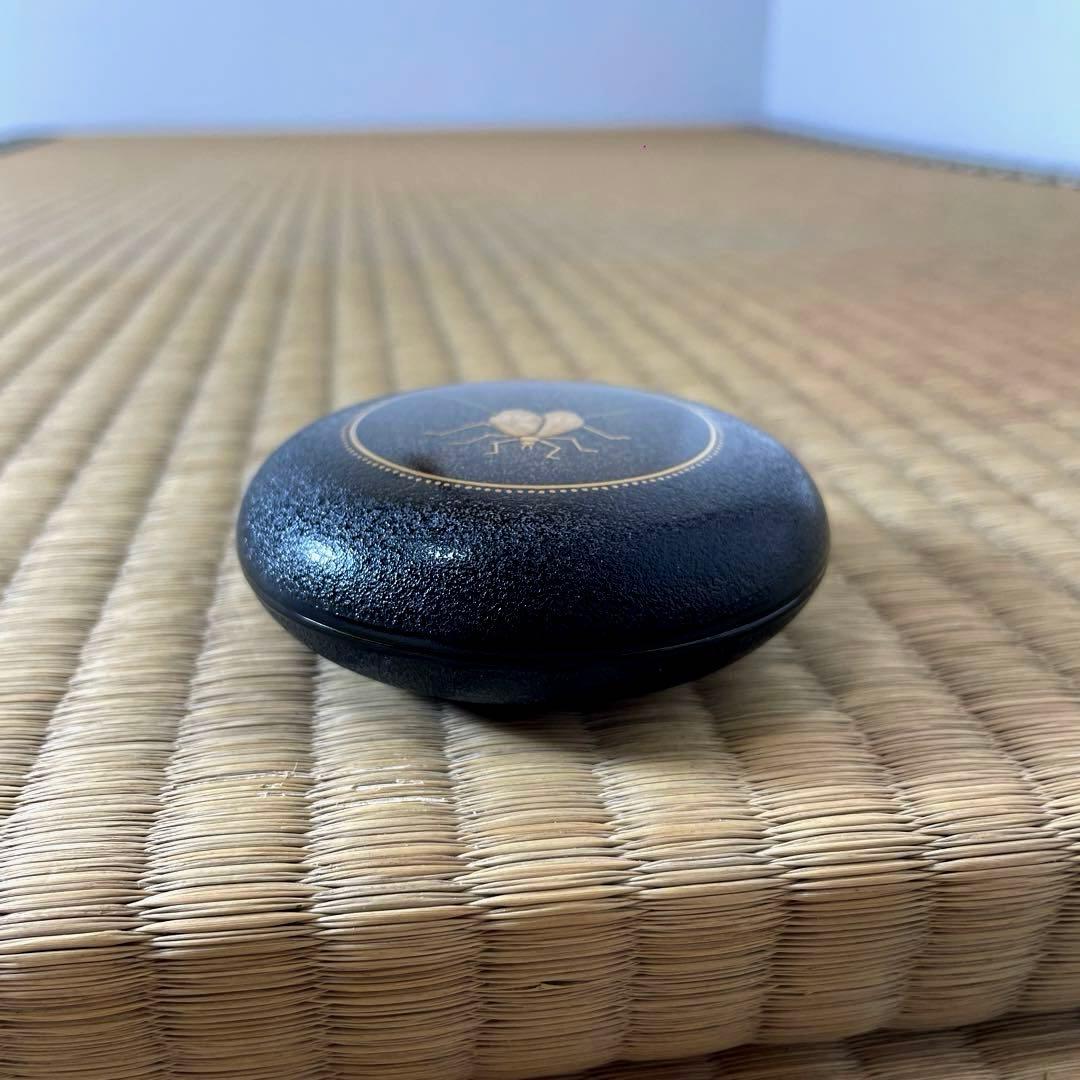 #XG442 本漆・金蒔絵・鈴虫・香合・香道・茶道具・骨董