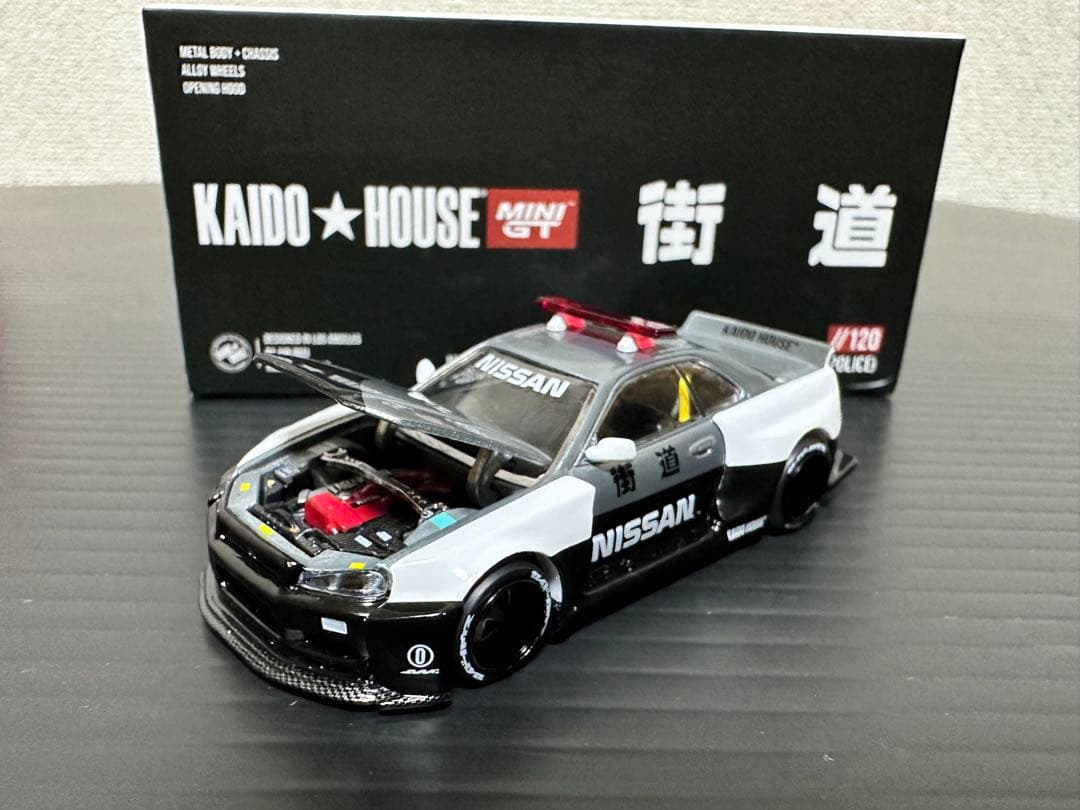 MINI GT 街道ハウス スカイライン R34 ポリス チェイス ③