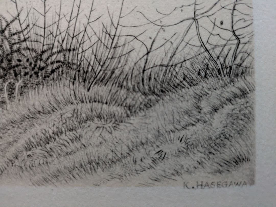 追加出品 Ｔt長谷川潔500部限定作品　「一樹・ニレの木」美品