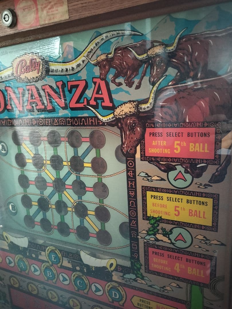 Bally BONANZA ビンゴゲーム ピンボール　ヘッドのみ 部品多数 照明