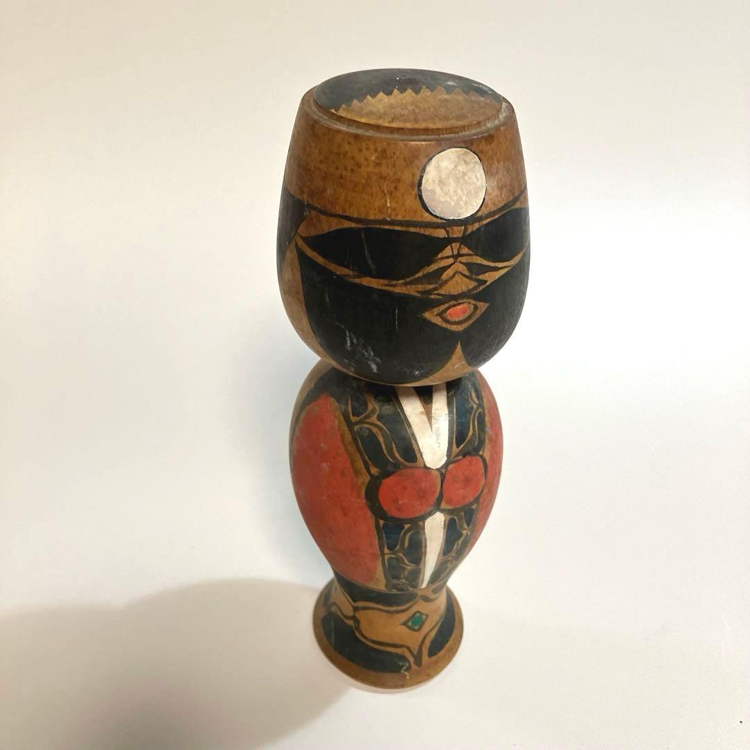 北海道　函館　直筆　銘入り　根本勲　土龍　こけし　アイヌ　木彫り　木彫人形　民芸