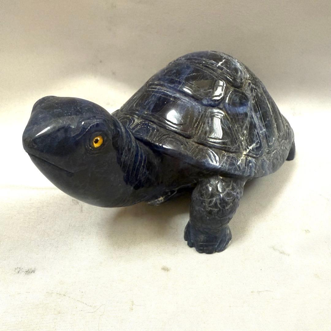 ラピスラズリー　亀置物