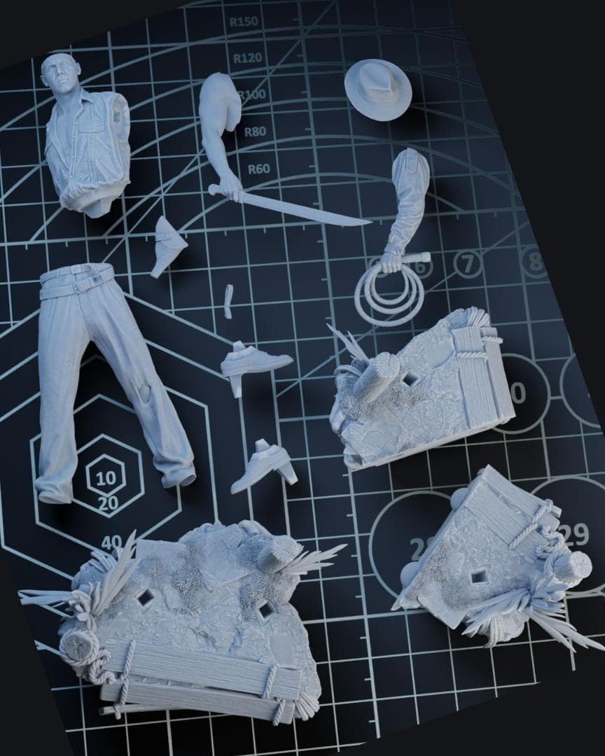 1/6　未塗装 未組立　フィギュア　ガレージキット　INDIANA JONES