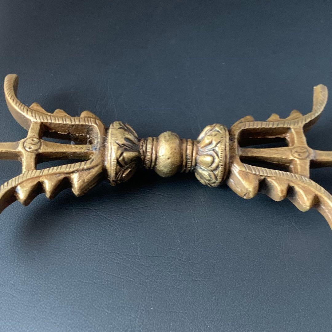 希少造形　金剛杵　三鈷杵　法具　密教　ビンテージ　バジュラ　仏教美術