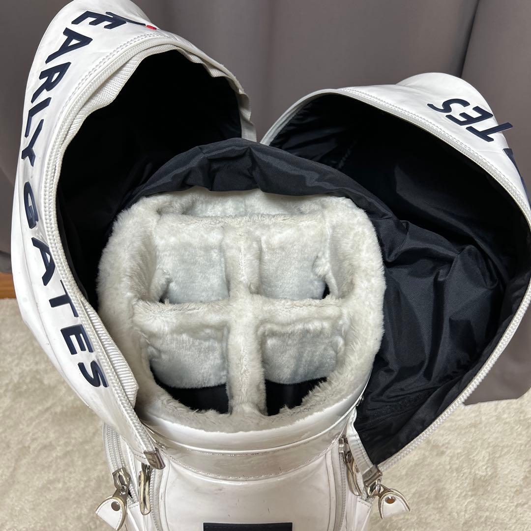 PEARLY GATES【定番】 キャディバッグ エナメルホワイト