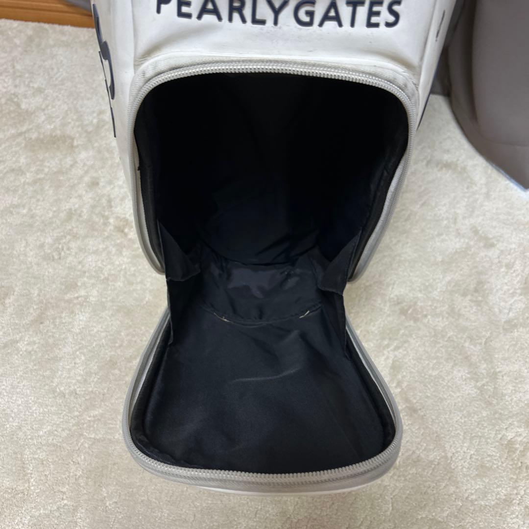 PEARLY GATES【定番】 キャディバッグ エナメルホワイト