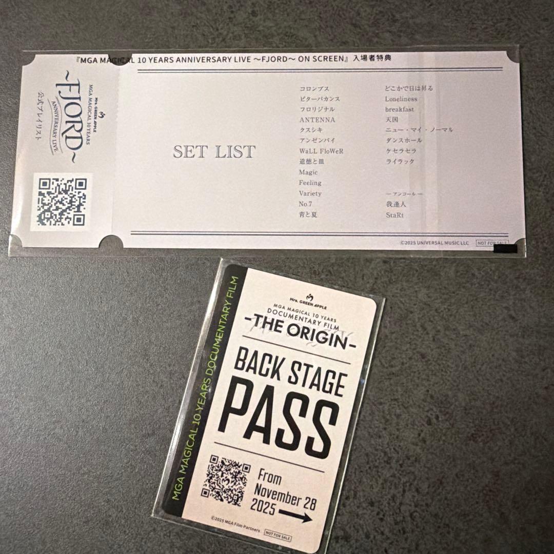 Mrs.GREEN APPLE フィヨルドアクリルフレーム☆使用済みムビチケ付