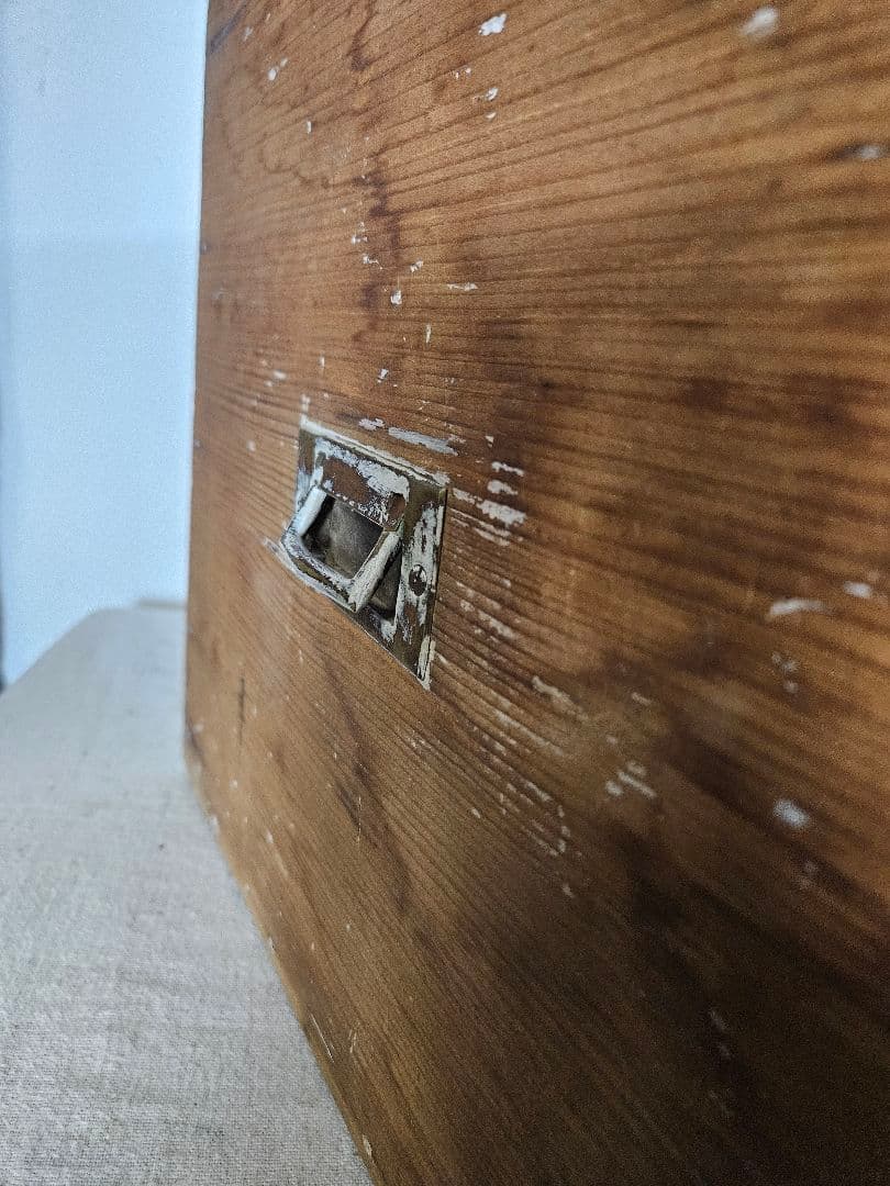 USアンティーク 無垢材の古い工具箱 木製 木箱 ツールボックス 道具箱 ケース