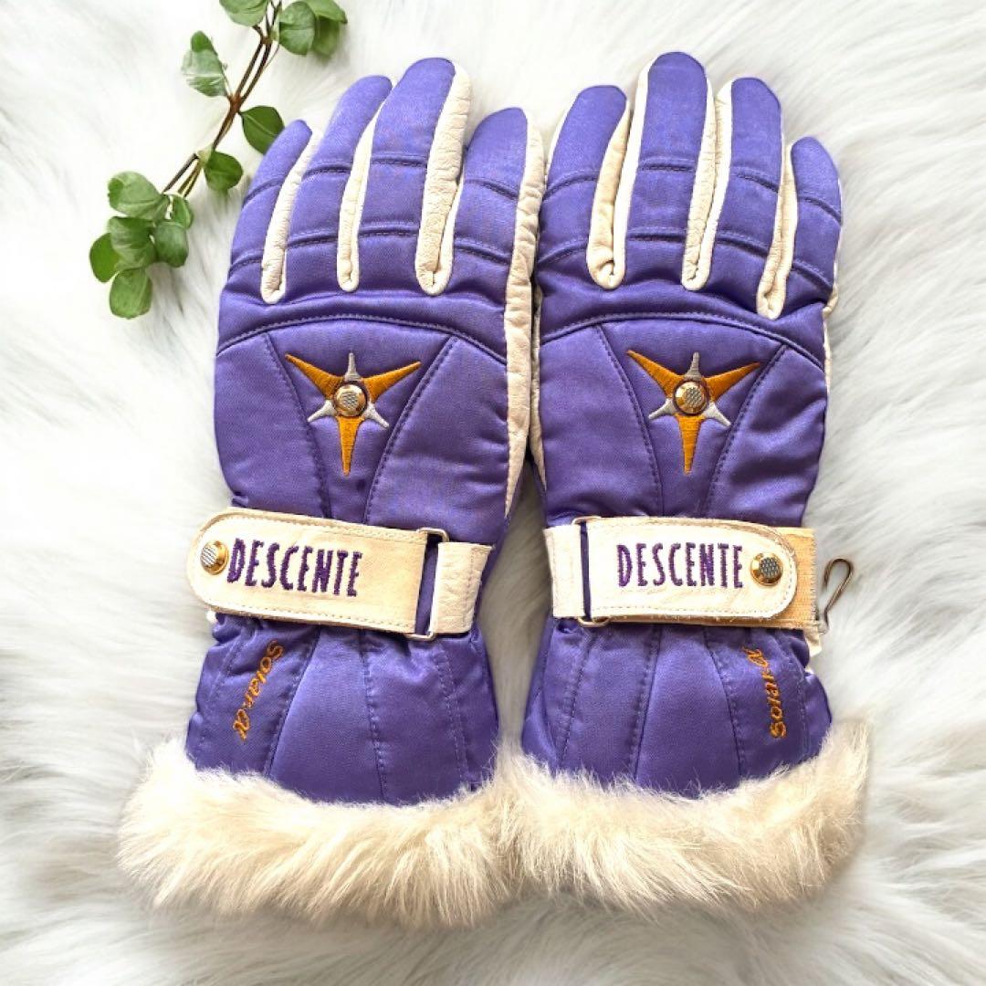 【美品 お値下げ】デサント スキーウェア 上下 M 手袋付 DESCENTE