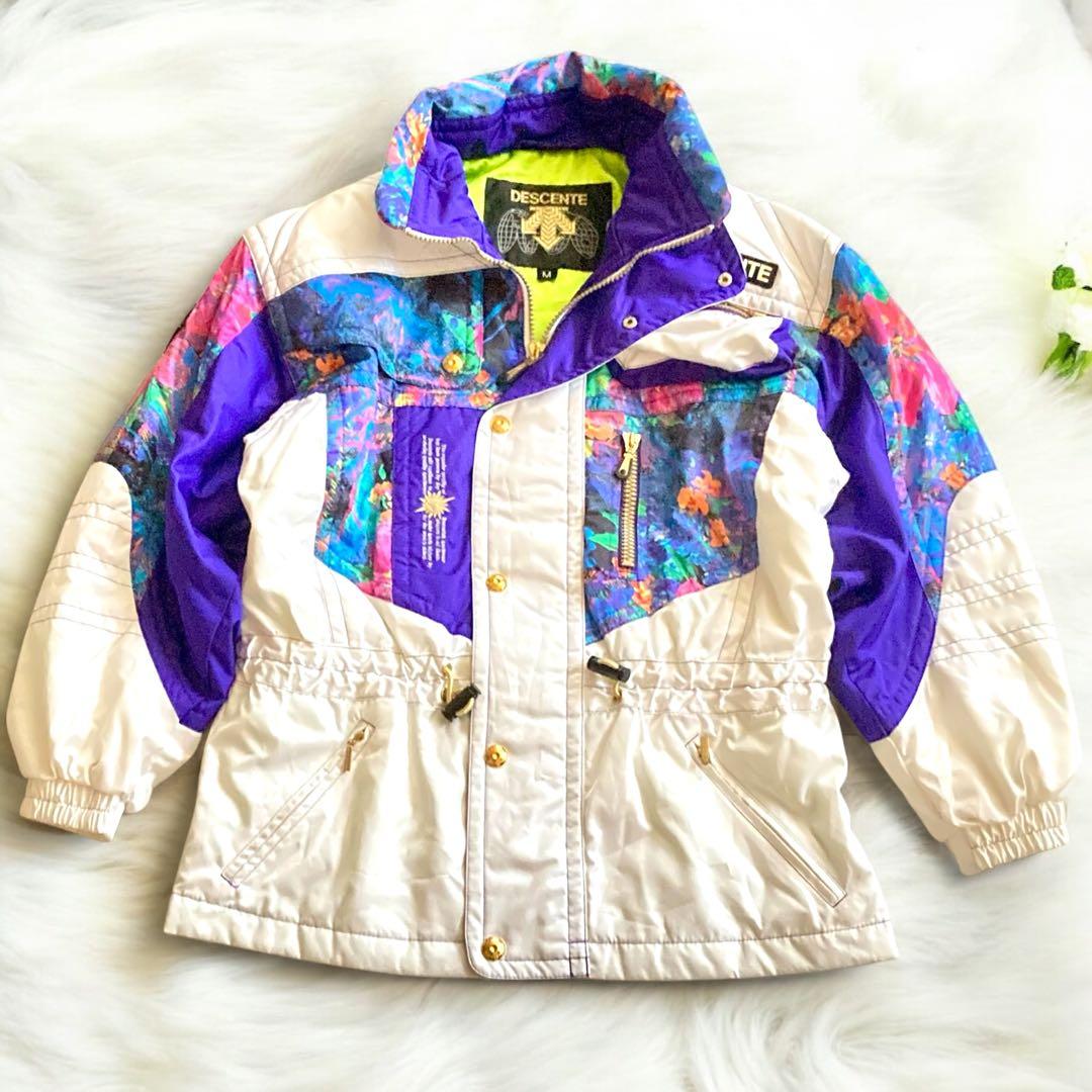 【美品 お値下げ】デサント スキーウェア 上下 M 手袋付 DESCENTE