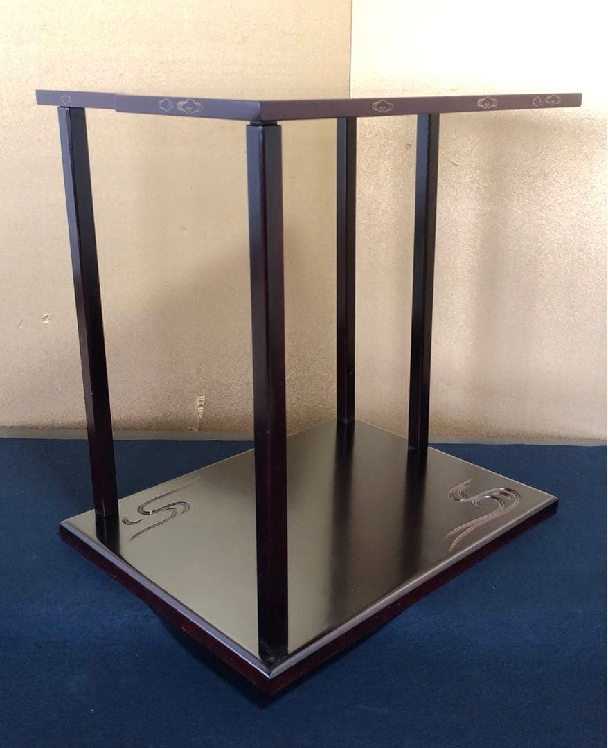 《レ》茶道具 溜塗 山雲棚 組立式 元箱　251111う6