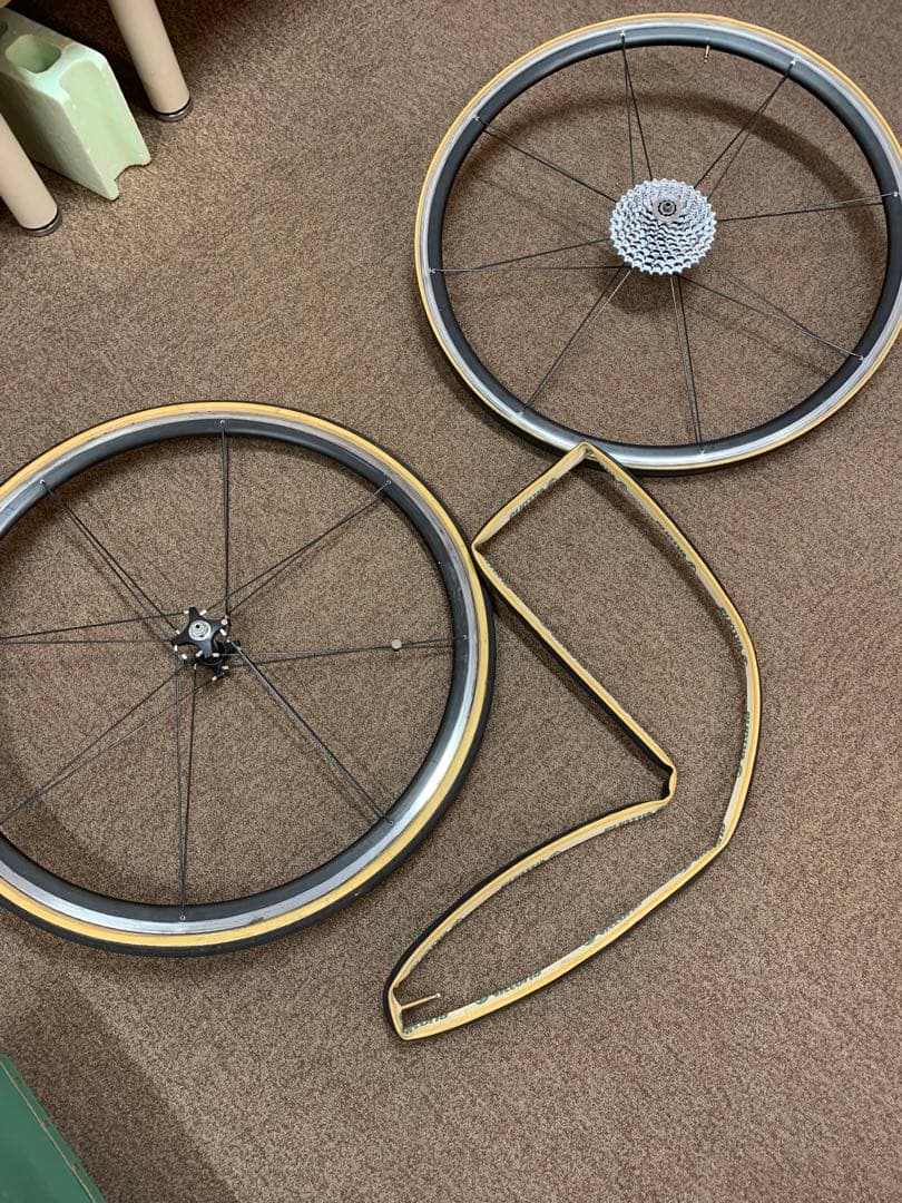 シマノホイールWH-7701、９速、チューブラー前後セット