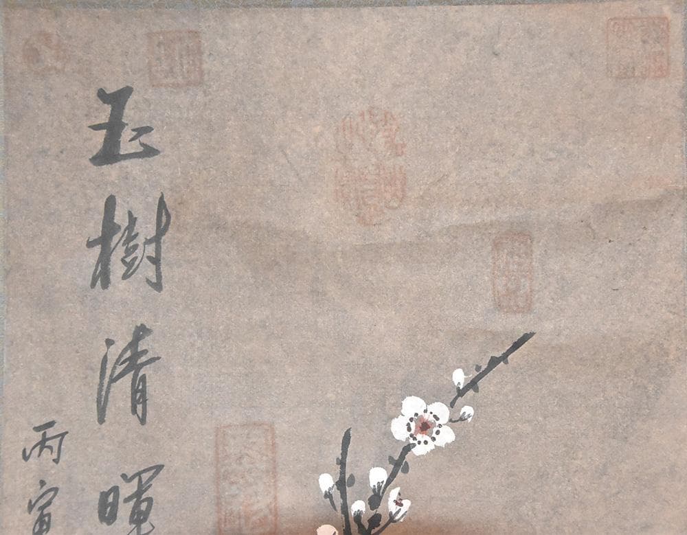 中国美術 王暉作 掛け軸 玉樹清暉 丙寅冬月 梅の図 唐物唐本 中国近代画家