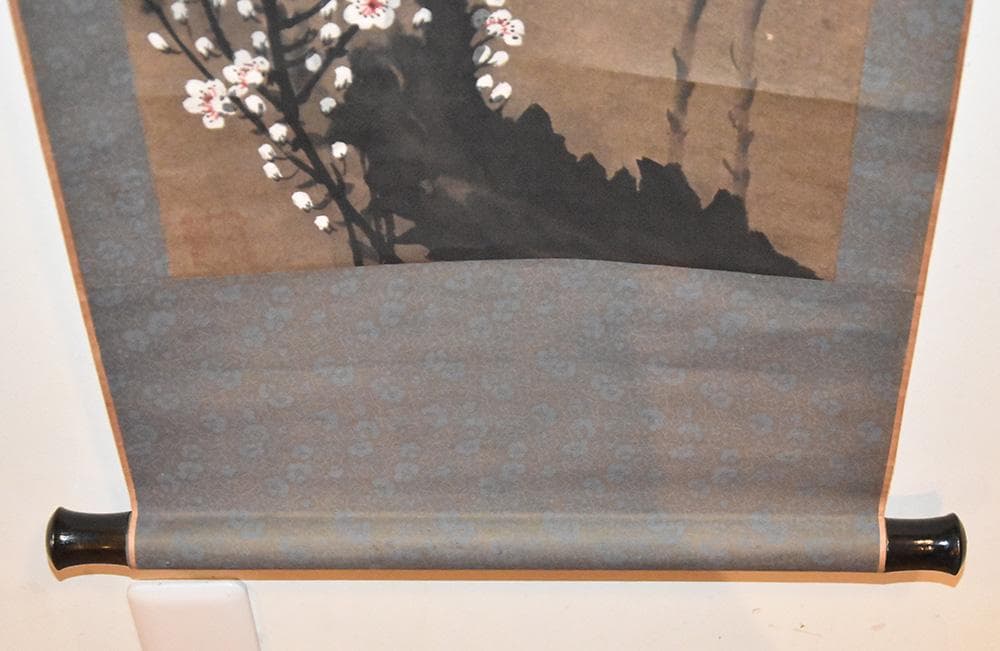 中国美術 王暉作 掛け軸 玉樹清暉 丙寅冬月 梅の図 唐物唐本 中国近代画家