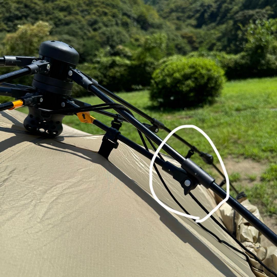 「骨組み破損」DODライダーズバイクインテント　 ワンタッチ 大きな前室