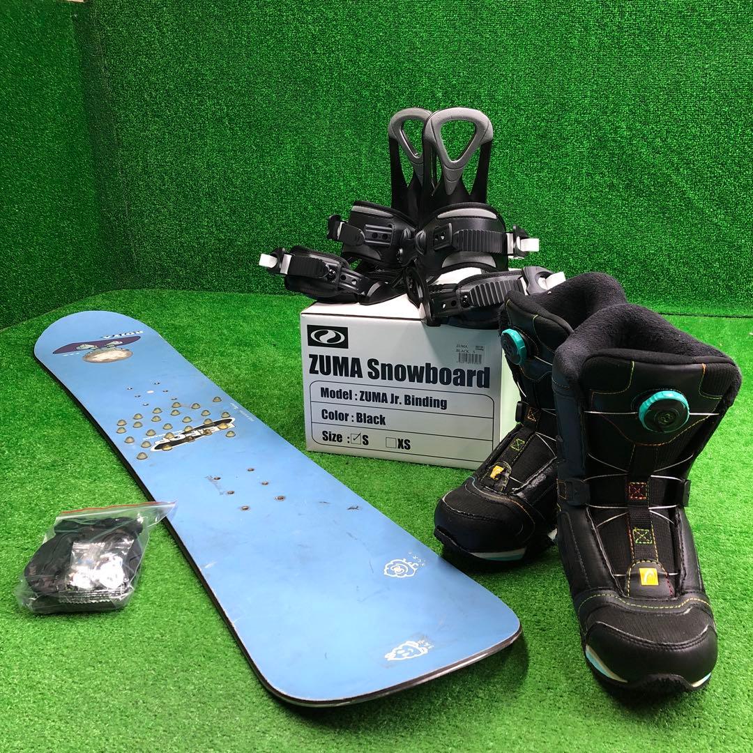 宝-621 子供用スノーボードセット113cm ビンディング新品 メンテナンス済