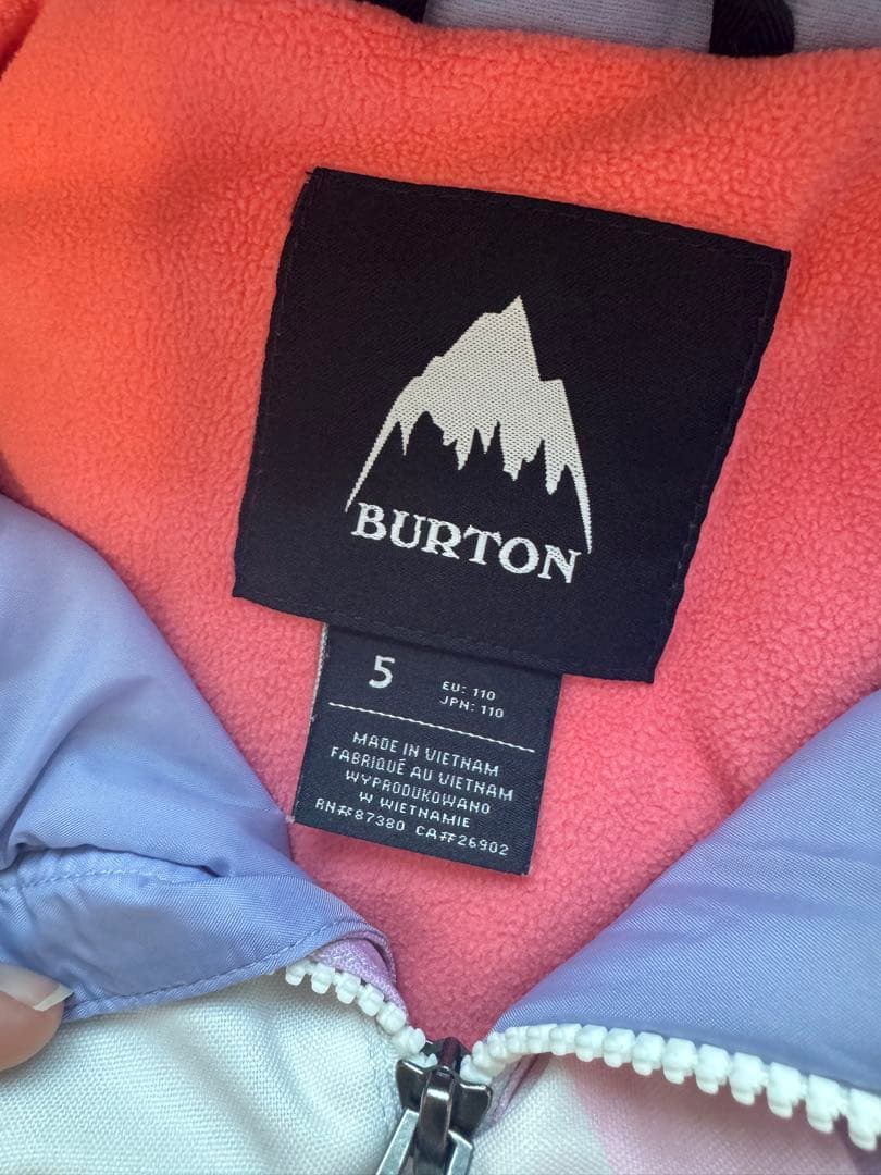 Burton スノーウェア 5サイズ（110〜120cm相当）3回使用 美品