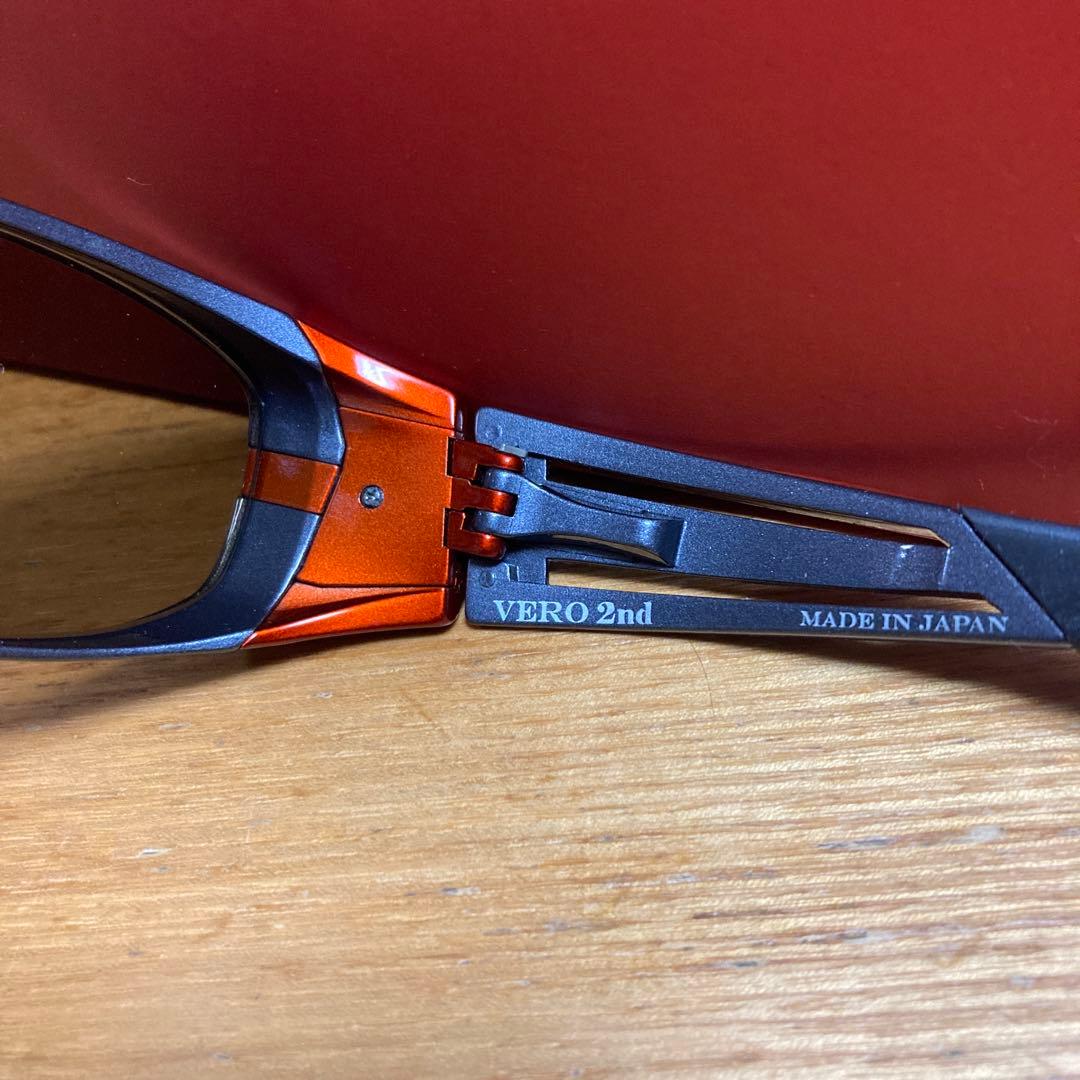 ZEAL VERO 2nd サングラス 黒/オレンジ ケース付き