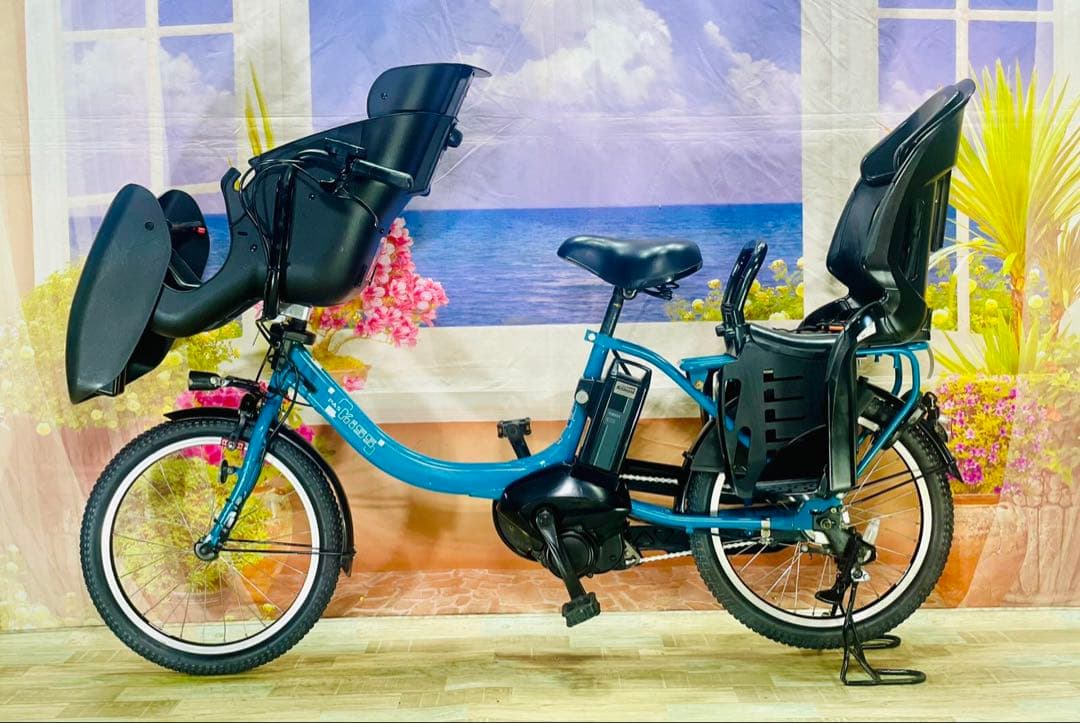 パスキス12AH⭐️激レアモデル！ヤマハ子供乗せ電動アシスト自転車Y3066