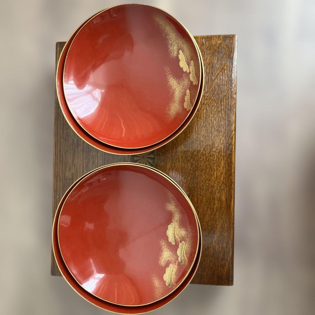 （極上美品）時代椀　輪島塗本漆　金蒔絵椀 天然木 2客