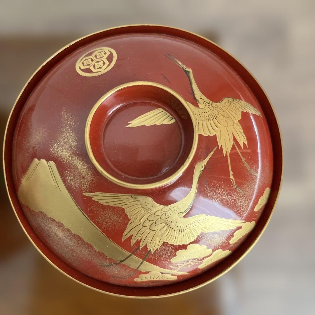 （極上美品）時代椀　輪島塗本漆　金蒔絵椀 天然木 2客