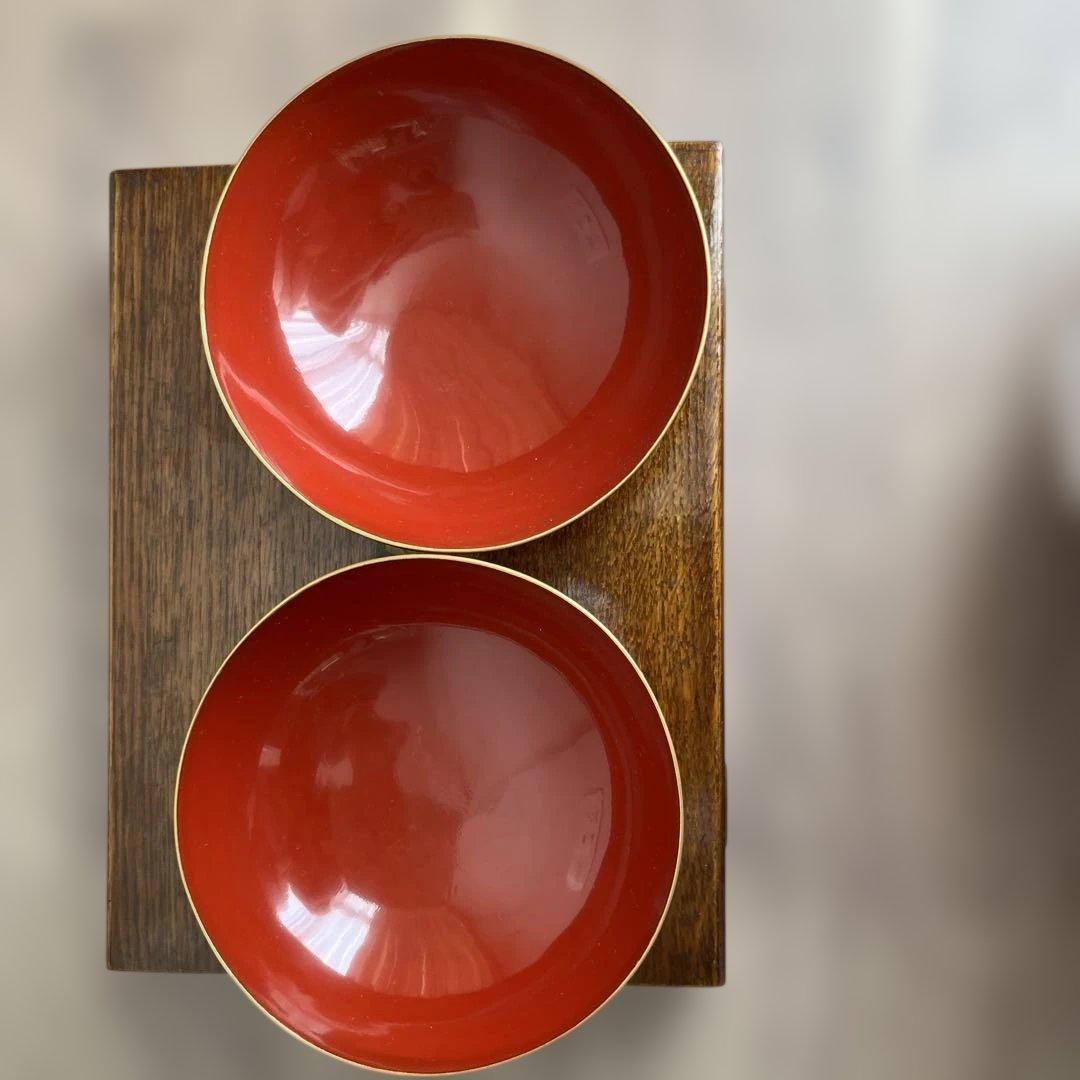 （極上美品）時代椀　輪島塗本漆　金蒔絵椀 天然木 2客