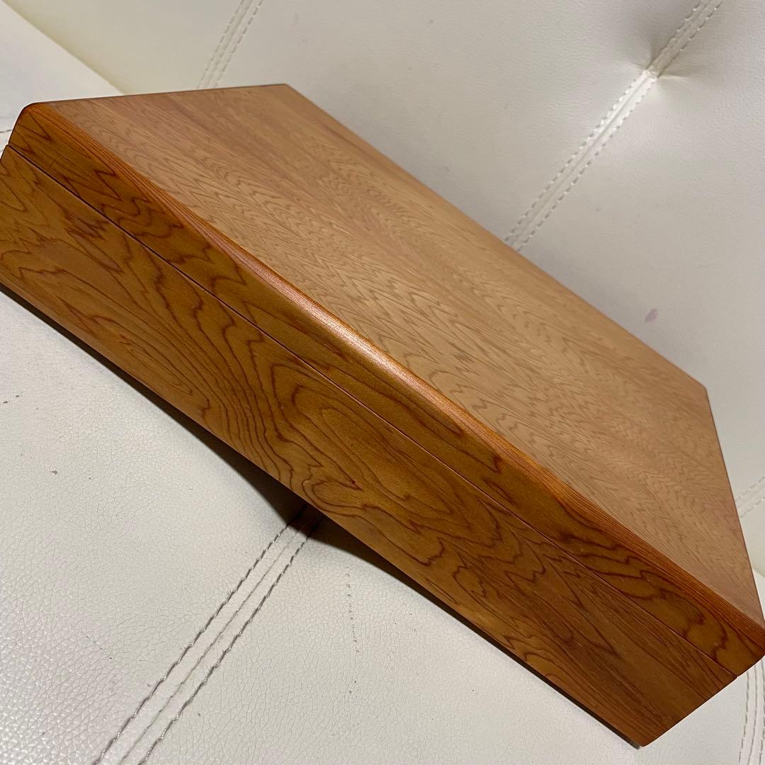 屋久杉工芸 書道具 硯箱 文箱 筆箱 木箱 千年の齢 二段